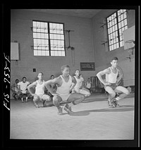 Washington, D.C. Gymnasium class at the Armstrong Technical High School. Sourced from the Library of Congress.