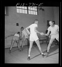 [Untitled photo, possibly related to: Washington, D.C. Gymnasium class at the Armstrong Technical High School]. Sourced from the Library of Congress.