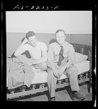 Parris Island, South Carolina. Instructors at leisure after a full day at the U.S. Marine Corps glider detachment training camp. Sourced from the Library of Congress.