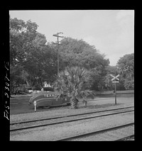 Parris Island, South Carolina. U.S. Marine Corps glider detachment training camp. A scene near the local railroad station. Sourced from the Library of Congress.