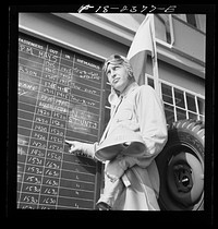 Parris Island, South Carolina. The operation board at the U.S. Marine Corps glider detachment training camp. Sourced from the Library of Congress.