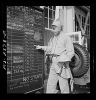 [Untitled photo, possibly related to: Parris Island, South Carolina. The operation board at the U.S. Marine Corps glider detachment training camp]. Sourced from the Library of Congress.