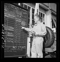 Parris Island, South Carolina. The operation board at the U.S. Marine Corps glider detachment training camp. Sourced from the Library of Congress.