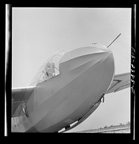 Parris Island, South Carolina. U.S. Marine Corps glider detachment training camp. Trainee ready for flight. Sourced from the Library of Congress.