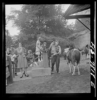 New York, New York. Children lined up for their turn at pony rides in Central Park on Sunday. Sourced from the Library of Congress.