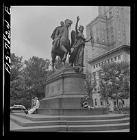 New York, New York. Statue of General Sherman at 59th Street and Fifth Avenue at the entrance to Central Park. Sourced from the Library of Congress.