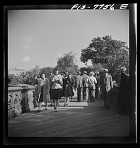 [Untitled photo, possibly related to: New York, New York. Bridge over Central Park lake]. Sourced from the Library of Congress.