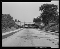 Rogue Park (vicinity), Michigan. Modern overpass. Sourced from the Library of Congress.