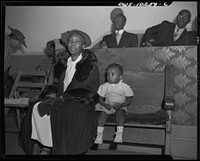 Washington, D.C. Deacons' corner in the Church of God in Christ. Sourced from the Library of Congress.