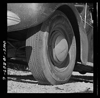 [Untitled photo, possibly related to: Montgomery County, Maryland. Tire of farmer's car]. Sourced from the Library of Congress.
