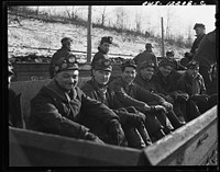 Pittsburgh, Pennsylvania (vicinity). Westland coal mine. "Mantrip" going into a "drift mine". Sourced from the Library of Congress.