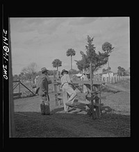 Daytona Beach, Florida. Bethune-Cookman College. Assistants in agriculture going to work. Sourced from the Library of Congress.