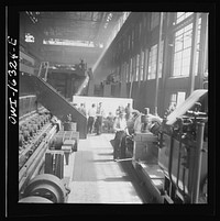 Dearborn Michigan. National Labor Relations Board election for union representation at the River Rouge Ford plant. Workers voting. Sourced from the Library of Congress.