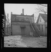 Detroit, Michigan. Typical  residence. These are conditions under which families originally lived before moving to the Sojourner Truth housing project. Sourced from the Library of Congress.