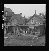 Detroit, Michigan. Typical  residence. These are conditions under which families originally lived before moving to the Sojourner Truth housing project. Sourced from the Library of Congress.