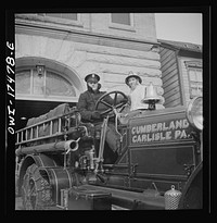 Carlisle, Pennsylvania. Fire chief and driver. Sourced from the Library of Congress.