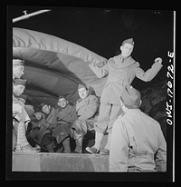 Carlisle, Pennsylvania. U.S. Army medical field service school. Commanding officer giving instructions to a doctor who is starting on his night problem. Sourced from the Library of Congress.