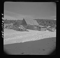 Trampas, Taos County, New Mexico. A Spanish-American village in the foothills of the Sangre de Cristo Mountains. Each house has its corral built of aspen and pine cut from the mountains above the village. Sourced from the Library of Congress.