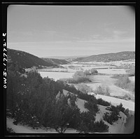 Trampas, Taos County, New Mexico. A Spanish-American village in the foothills of the Sangre de Cristo Mountains. Farmlands. Sourced from the Library of Congress.