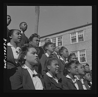 Daytona Beach, Florida. Bethune-Cookman College. Student choir singing on the campus. Sourced from the Library of Congress.