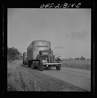 [Untitled photo, possibly related to: Montgomery, Alabama. Jim Bishop enroute from Atlanta to Montgomery, Alabama on U.S. Highway 29 in Georgia]. Sourced from the Library of Congress.