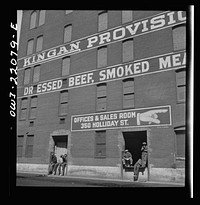 Baltimore, Maryland. A meat warehouse. Sourced from the Library of Congress.