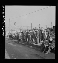 Baltimore, Maryland. Waiting for a bus at four p.m.. Sourced from the Library of Congress.