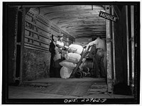 New Orleans, Louisiana. Loading a truck bound for Mobile at the Associated Transport Company. Sourced from the Library of Congress.