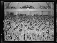 Camp Lejeune, New River, North Carolina. A social gathering of the 51st Composite Battalion, U.S. Marine Corps. Sourced from the Library of Congress.