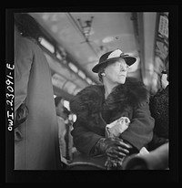 Washington, D.C. A streetcar passenger. Sourced from the Library of Congress.