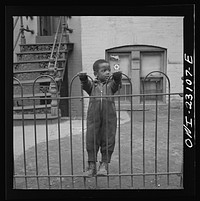 Washington, D.C. A boy in the King's Court section. Sourced from the Library of Congress.