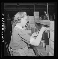 Philadelphia, Pennsylvania. Swedish-American woman at the SKF roller bearing factory. Sourced from the Library of Congress.