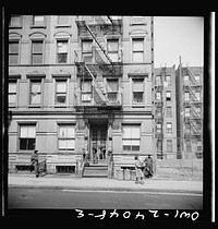 New York, New York. A Harlem apartment house. Sourced from the Library of Congress.
