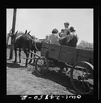 [Untitled photo, possibly related to: San Augustine, Texas. Farm family in town on Saturday morning]. Sourced from the Library of Congress.