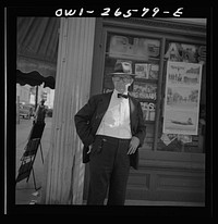 Galveston, Texas. Man in front of cigar store. Sourced from the Library of Congress.