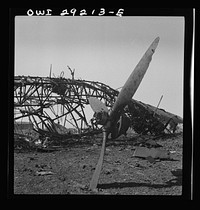 Some of the damage done to Axis equipment between Tunis and Bizerte after the Allies delivered the knockout blow in Tunisia. Sourced from the Library of Congress.