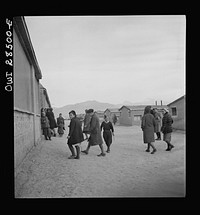 Teheran, Iran. Polish evacuee children playing in the dormitory courtyard at a camp operated by the Red Cross. Sourced from the Library of Congress.