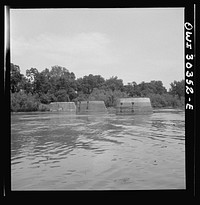 Gallipolis, Ohio. Almost submerged locks in Ohio River. Sourced from the Library of Congress.