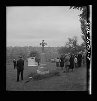 [Untitled photo, possibly related to: Pittsburgh, Pennsylvania. Lithuanian-Americans attending Memorial Day mass in the Lithuanian cemetery]. Sourced from the Library of Congress.