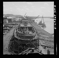 Point Pleasant, West Virginia. LT boats being built for the United States Army at the Marietta Manufacturing Company. Sourced from the Library of Congress.