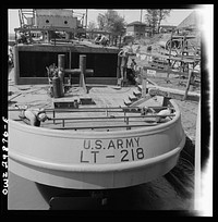 Point Pleasant, West Virginia. Workmen on a United States Army LT boat at the Marietta Manufacturing Company. Sourced from the Library of Congress.