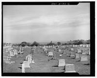 Gloucester, Massachusetts. A graveyard at Gloucester which holds the remains of many of the old whale boat captains and fishermen who lost their lives at sea. Sourced from the Library of Congress.