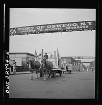 [Untitled photo, possibly related to: Oswego, New York. United Nations heroes marching behind the boy scouts carrying flags in the United Nations week parade]. Sourced from the Library of Congress.