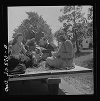 [Untitled photo, possibly related to: Oswego, New York. A hayride for the United Nations heores and Oswego girls, during United Nations week]. Sourced from the Library of Congress.