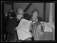 Richmond, California. Women shipyard workers riding to the yards. Sourced from the Library of Congress.