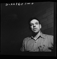 [Untitled photo, possibly related to: Pittsburgh, Pennsylvania. A mechanic at the Greyhound garage]. Sourced from the Library of Congress.