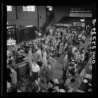 Pittsburgh, Pennsylvania. The waiting room at the bus terminal. Sourced from the Library of Congress.