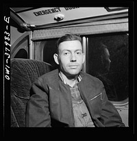 A Greyhound bus trip from Louisville, Kentucky, to Memphis, Tennessee, and the terminals. Man returning to Tennessee from his second trip to Ohio to get a defense job. Sourced from the Library of Congress.