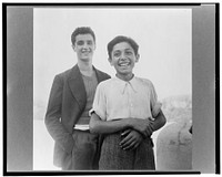 Sicilian boys on a holiday. The people are gradually returning to peacetime enjoyment. Sourced from the Library of Congress.
