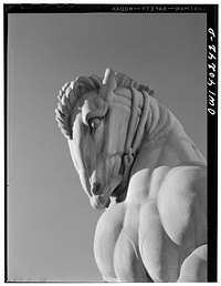 [Untitled photo, possibly related to: Washington, D.C. A statue in front of the Federal Trade Commission building]. Sourced from the Library of Congress.